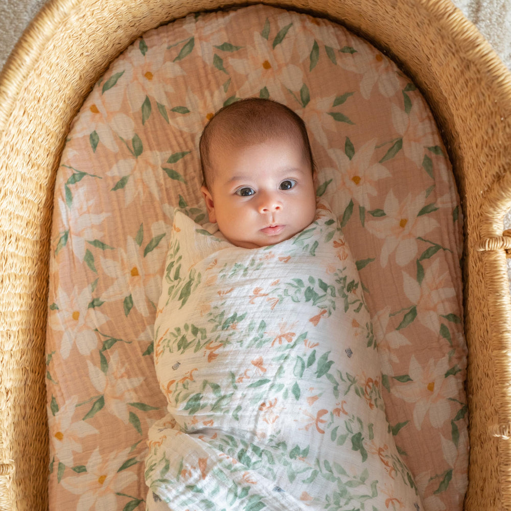 aden + anais butterfly garden soft-touch swaddle: gentle on baby skin.