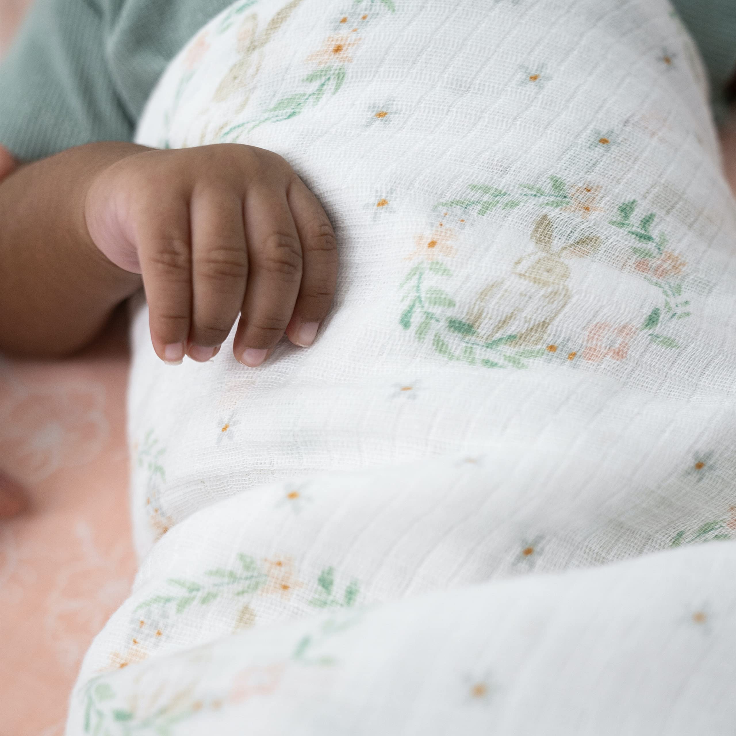 aden +anais muslin swaddle as a changing pad cover for quick diaper changes