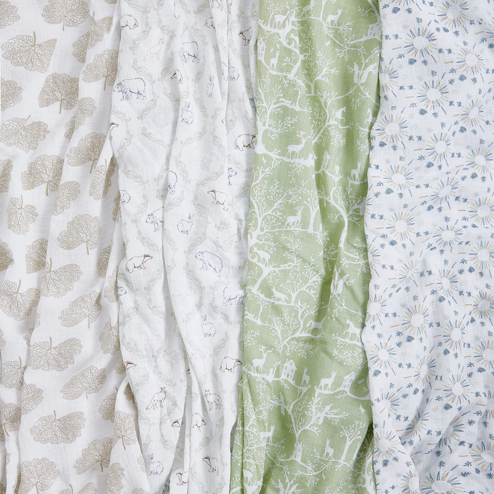 aden and anais Essentials muslin swaddle gift set ideal for baby registry.