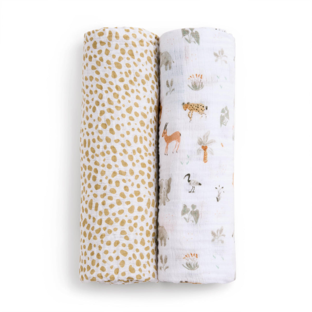 aden + anais muslin swaddle with giraffe safari design for gentle, breathable swaddling