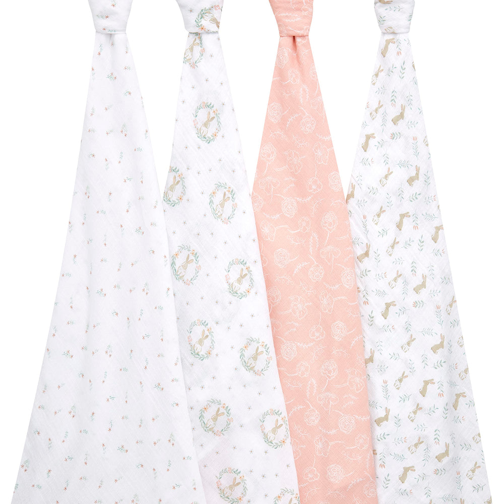 aden +anais muslin swaddle used as a stroller cover to shield sun and wind