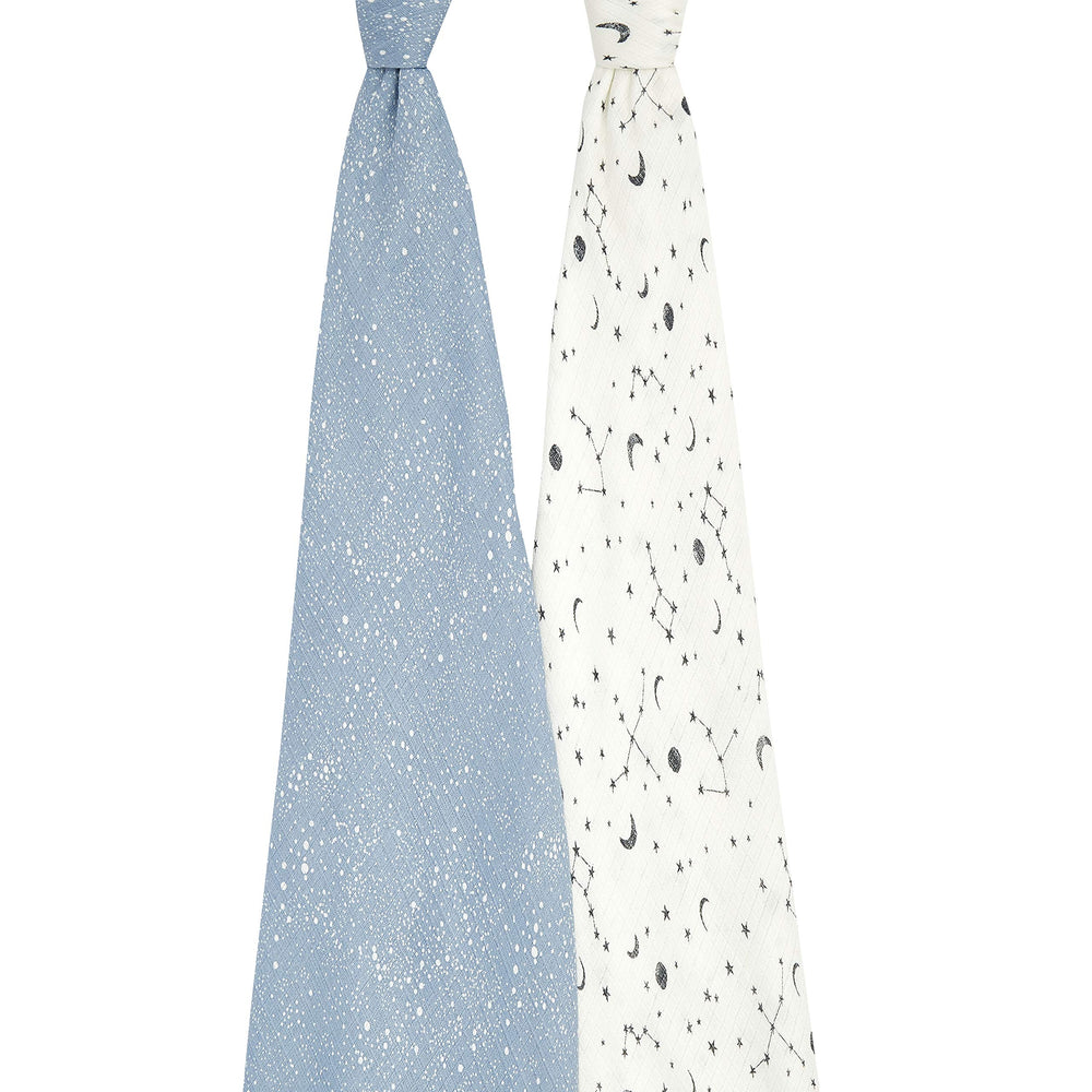 aden-anais bamboo viscose swaddle demonstrates breathable, lightweight warmth for newborns.