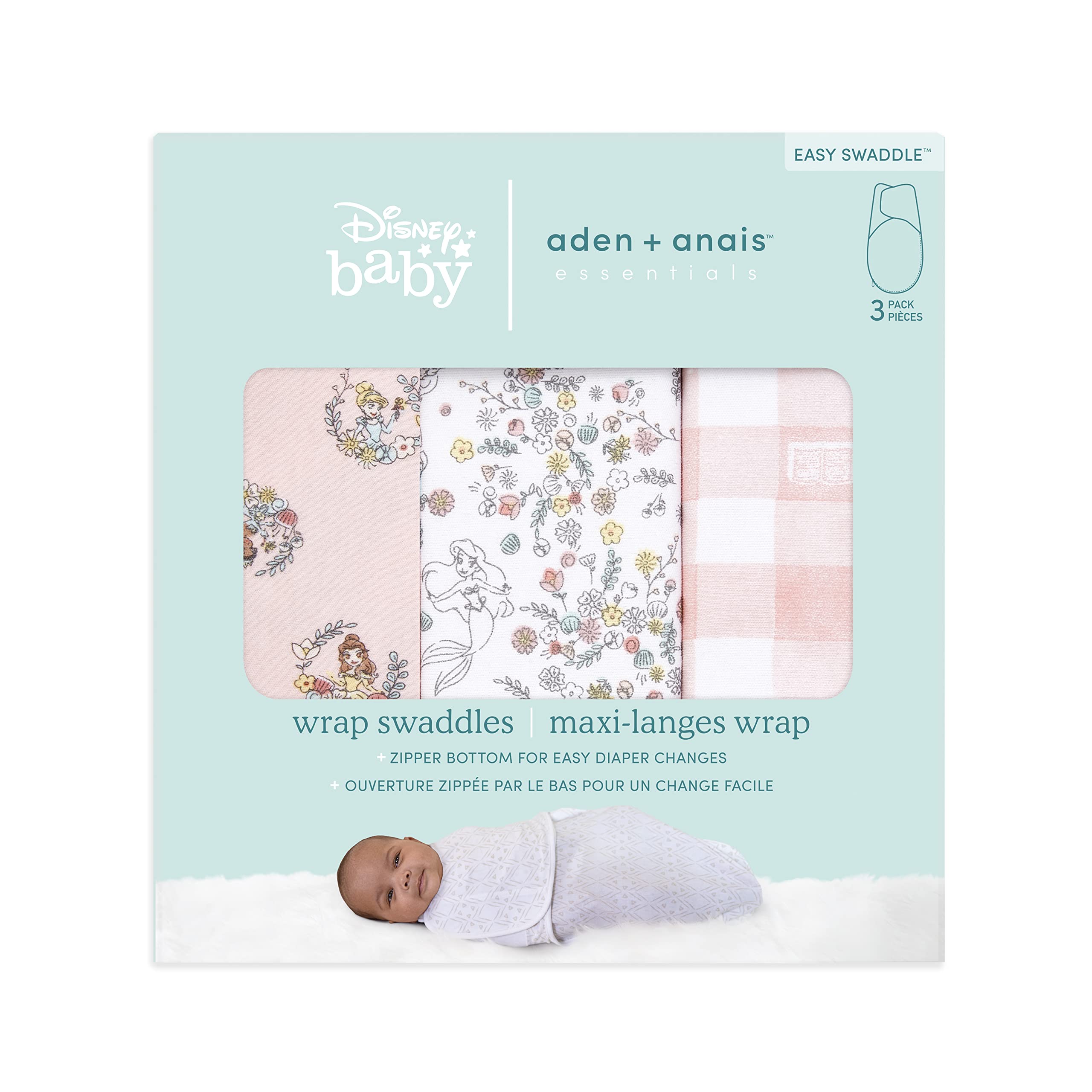 aden + anais Essentials breathable cotton knit swaddle supports calm naps.