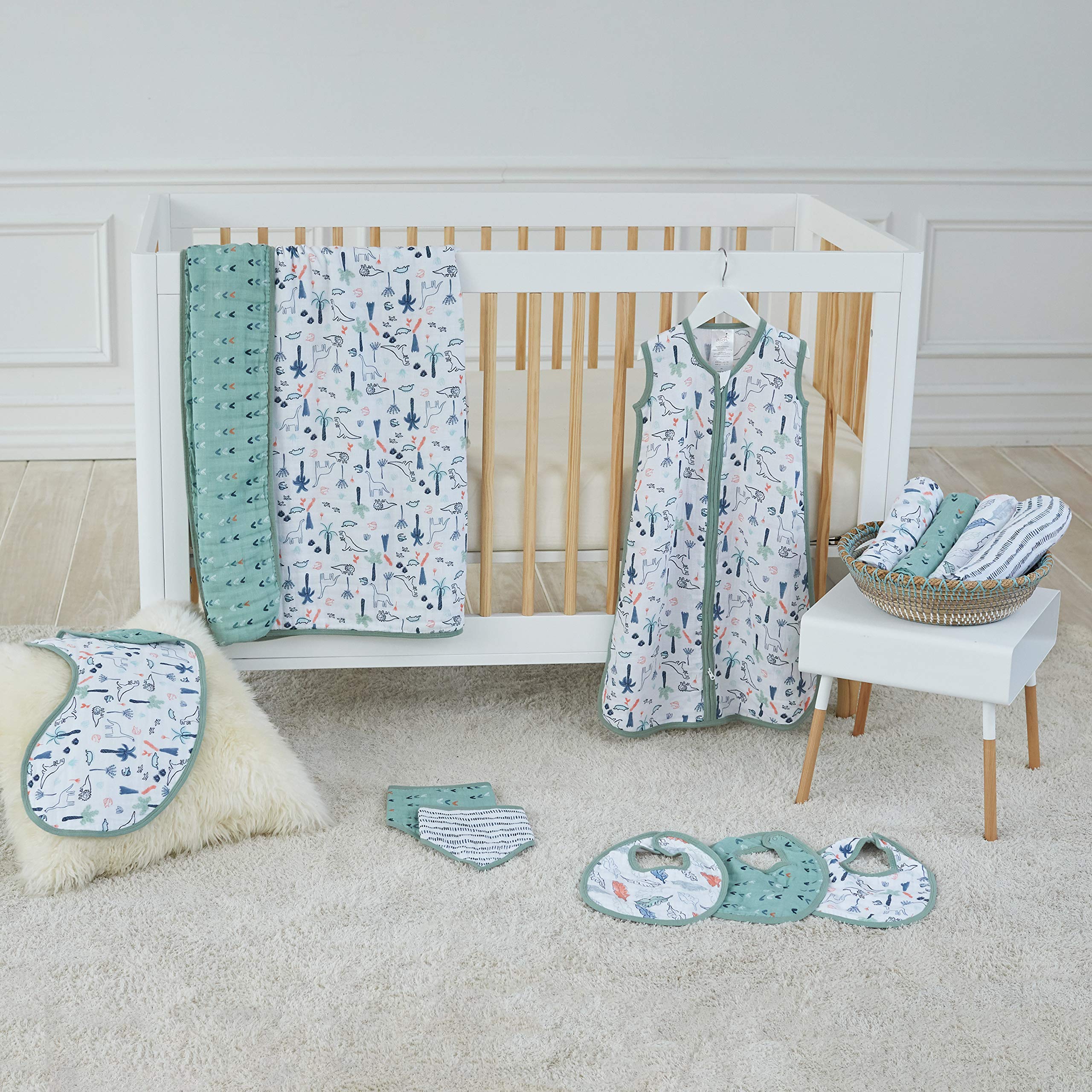 aden + anais Essentials swaddle blanket in durable fabric that softens with every wash.