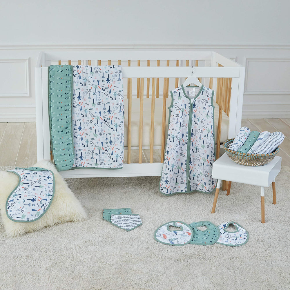 aden + anais Essentials swaddle blanket in durable fabric that softens with every wash.