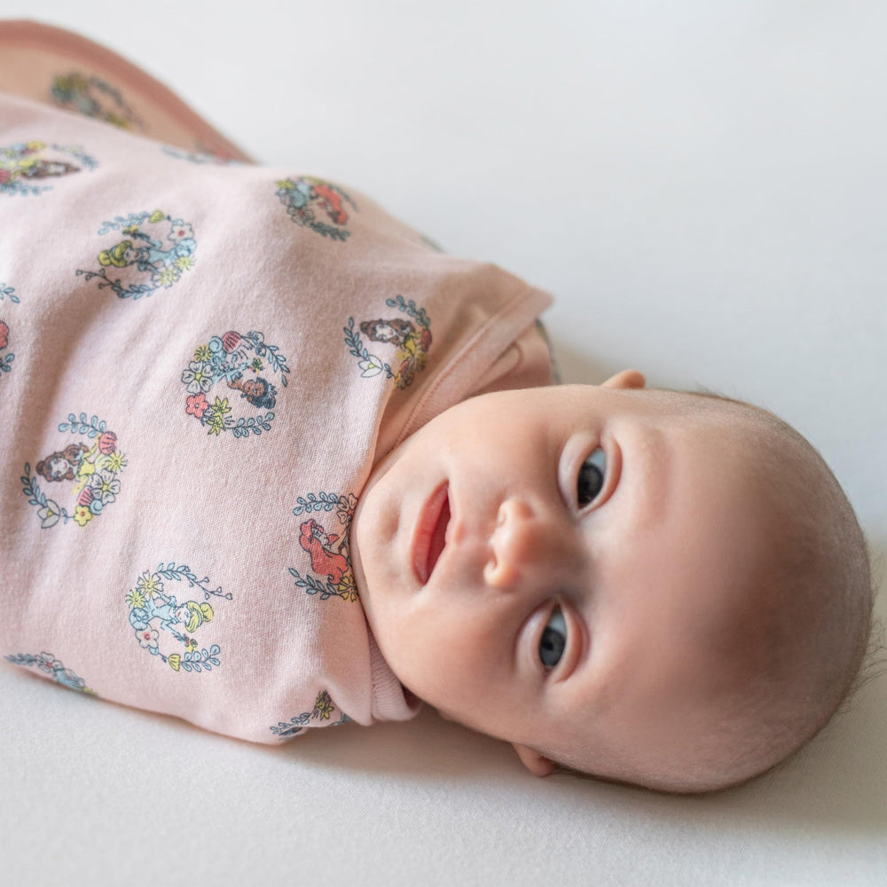 aden + anais Essentials Disney Princess swaddle pattern for cozy newborn moments.