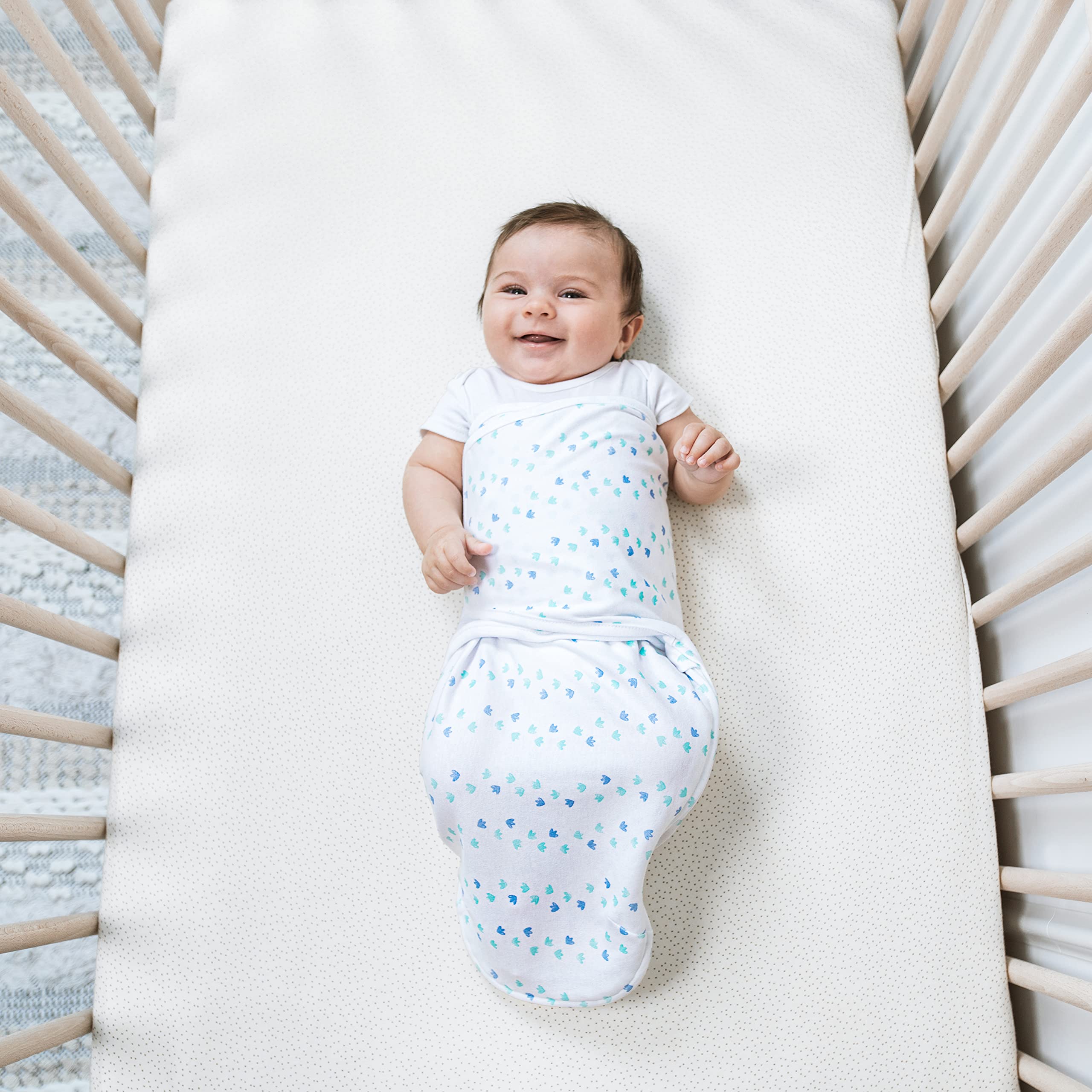 aden + anais Essentials swaddle is machine washable and softens with each wash.