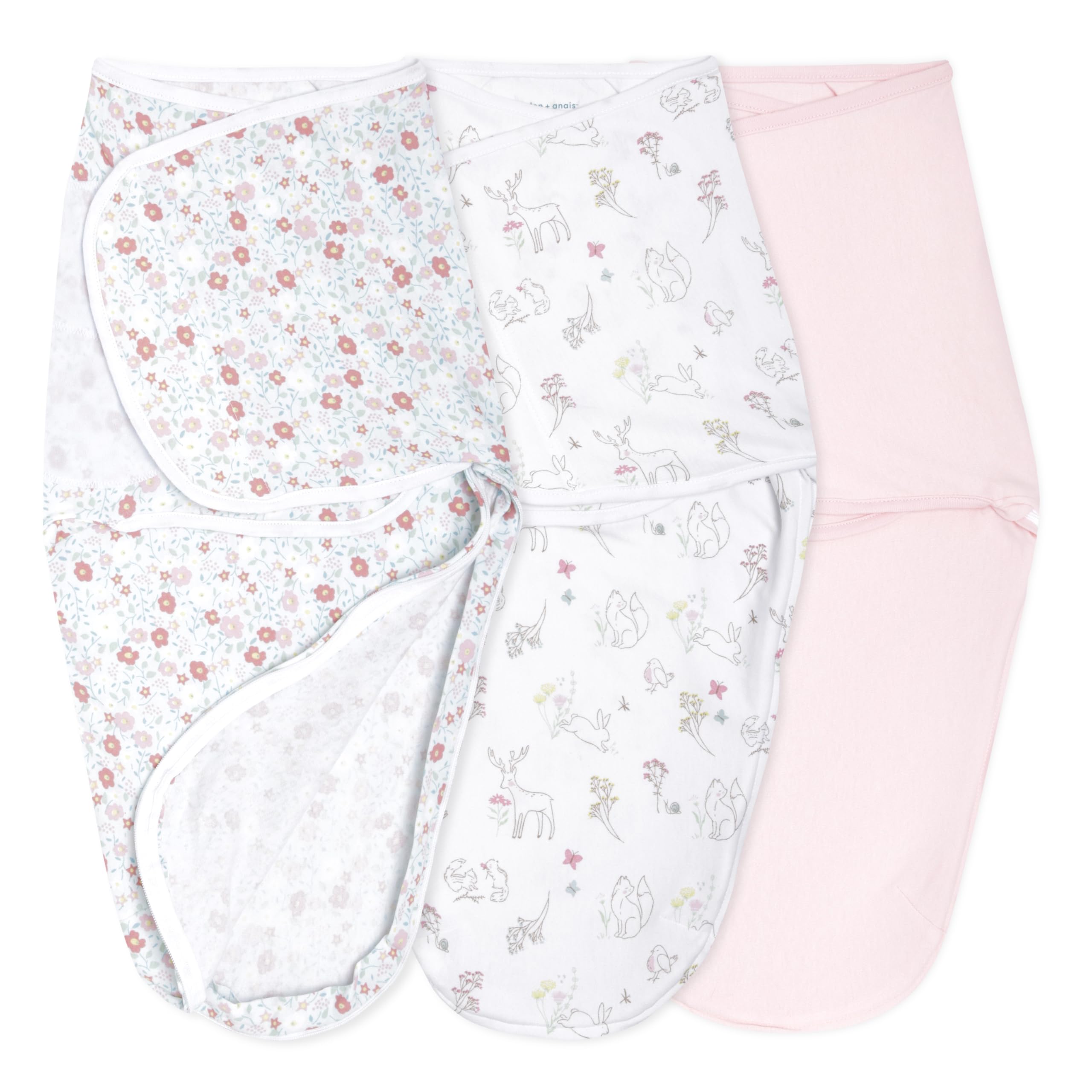 aden + anais Essentials swaddle wrap bottom zipper for quick diaper changes