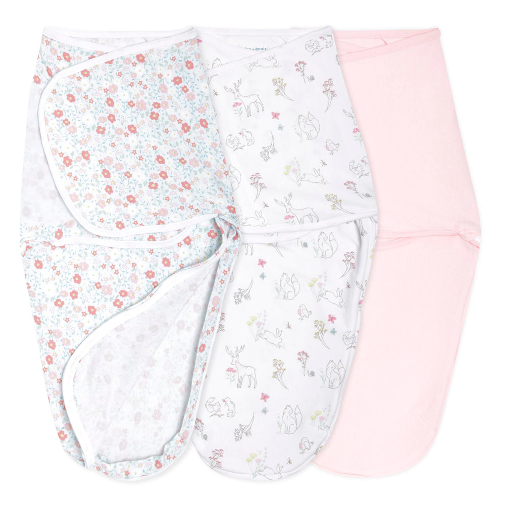 aden + anais Essentials swaddle wrap bottom zipper for quick diaper changes