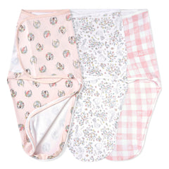 aden + anais Essentials swaddle wrap with bottom zipper for easy diaper changes.