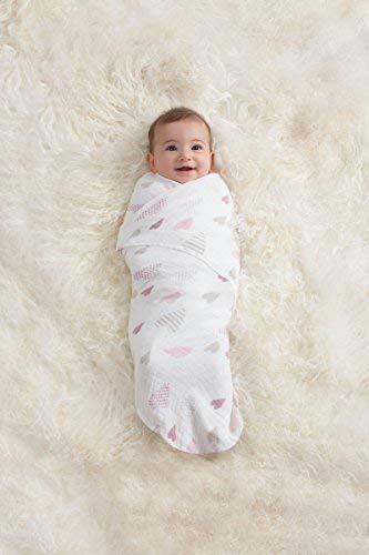 aden +anais Heart Breaker muslin blanket showing pre-washed softness