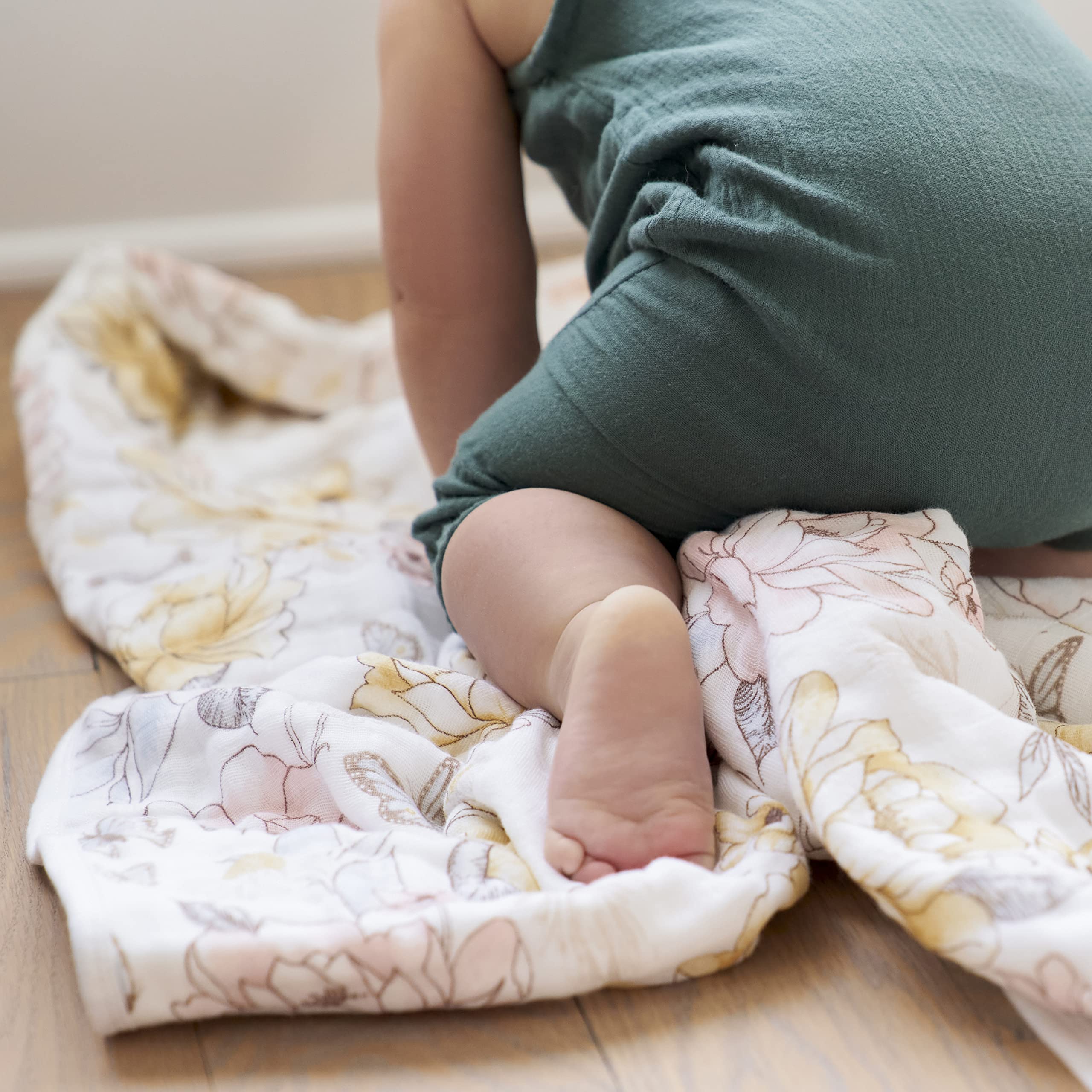 aden + anais blanket on stroller for on-the-go warmth