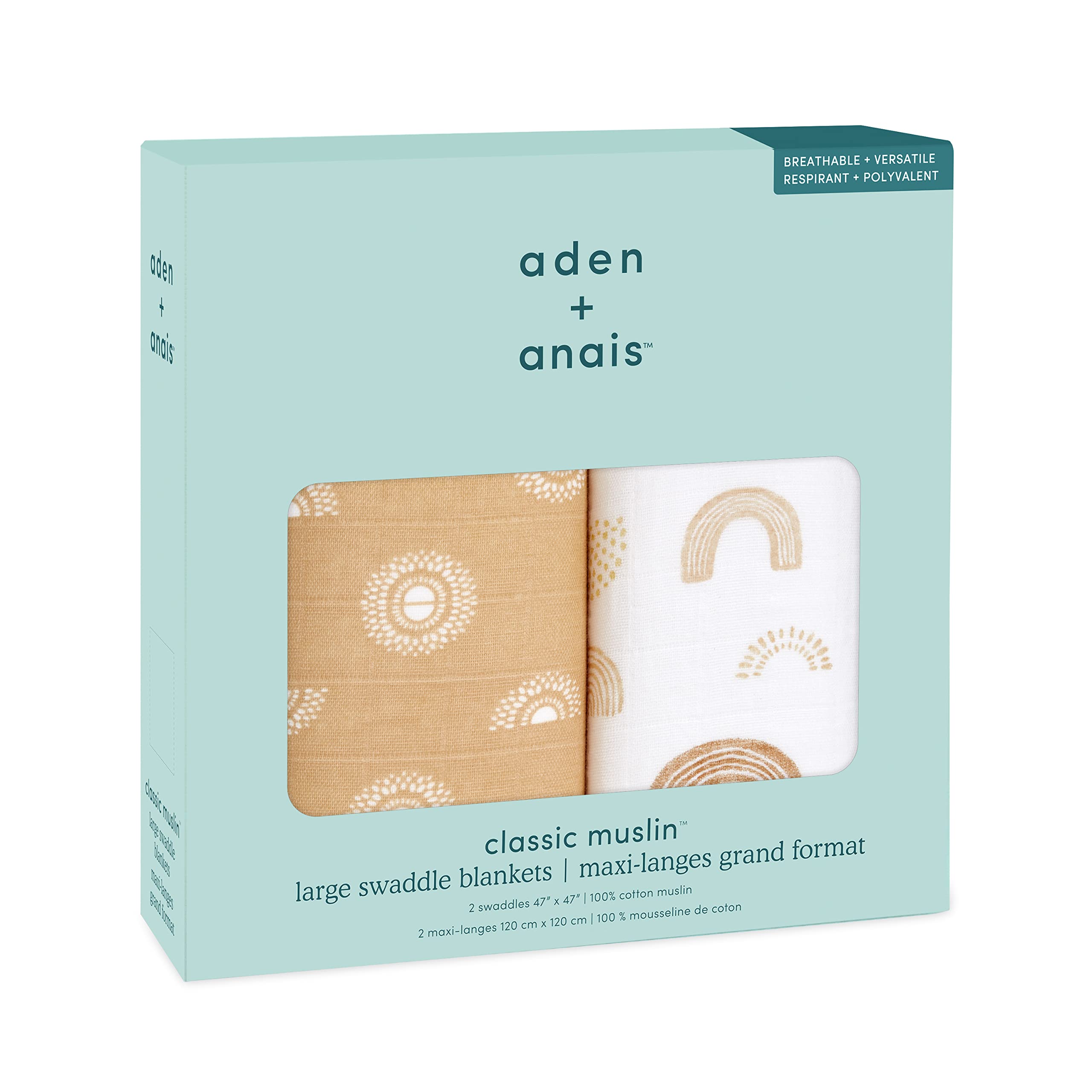 aden + anais oversized muslin swaddle becomes softer with every wash
