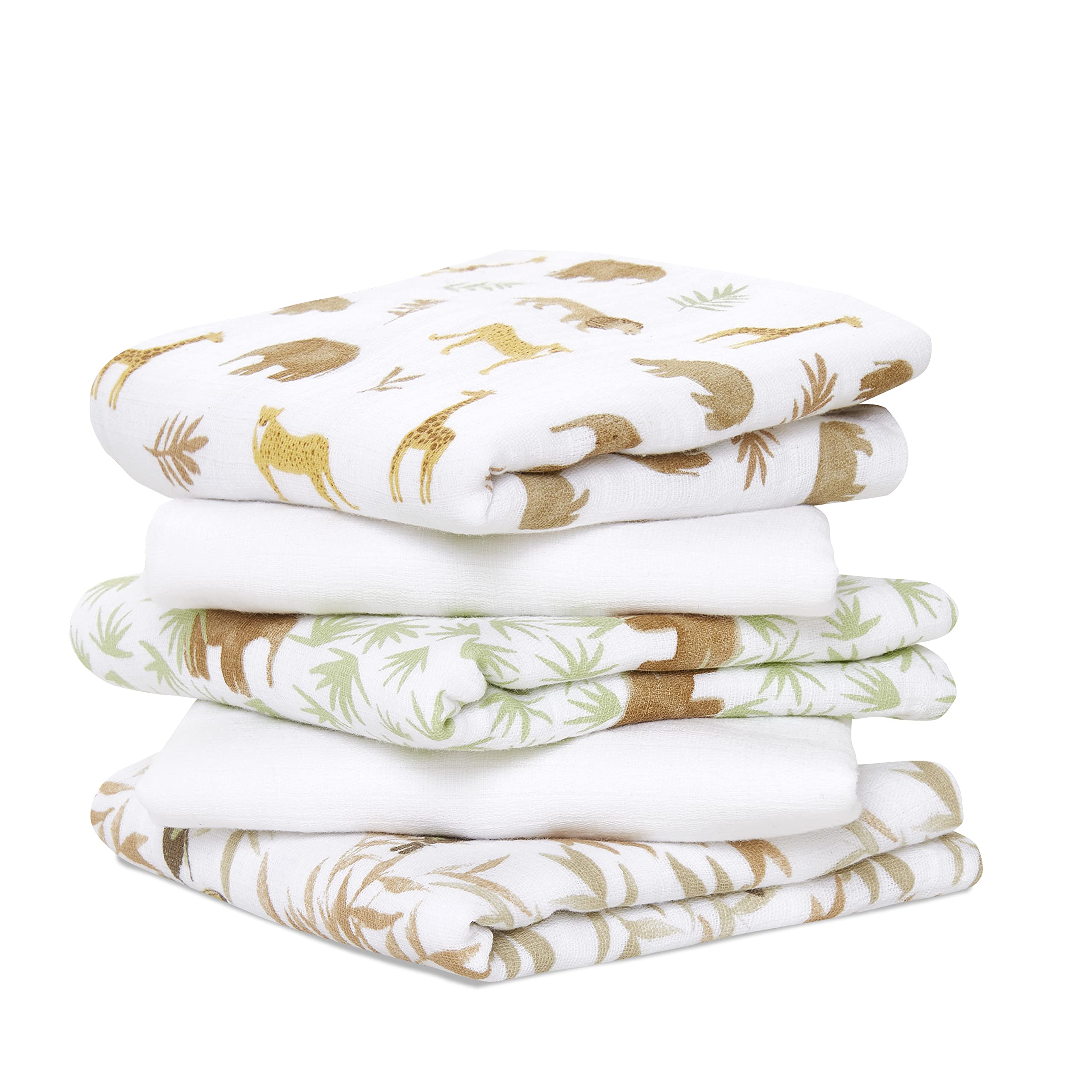 aden + anais Musy Squares soft, breathable muslin cloth absorbs spills on the go.