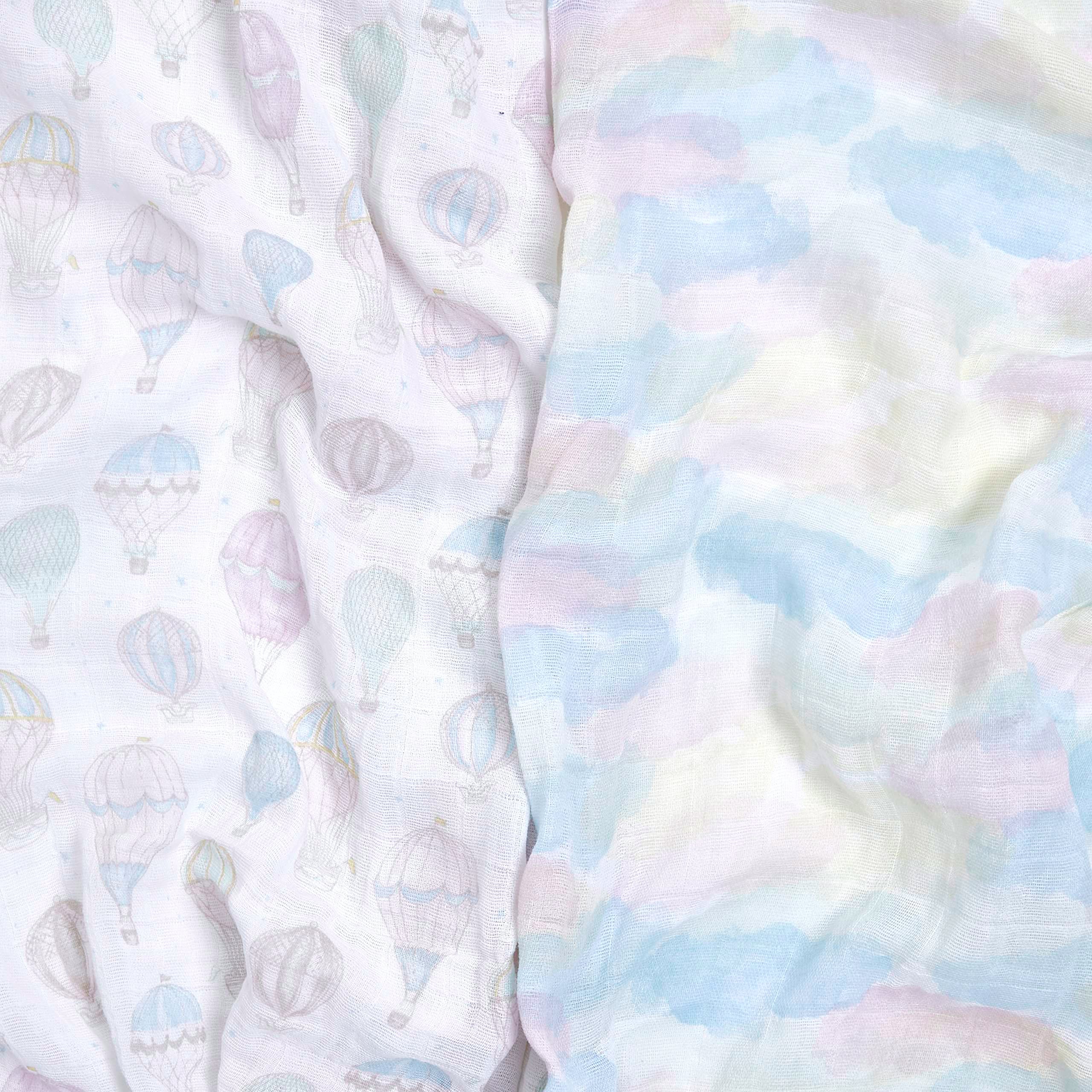 aden + anais 47x47 inch oversized swaddle showcasing open-weave fabric for year-round comfort