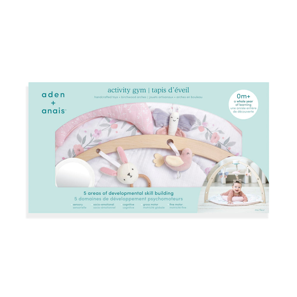 aden + anais Play and Discover Activity Gym soft muslin and plush textures
