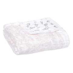 aden + anais silky soft dream blanket on crib for gentle newborn cuddles