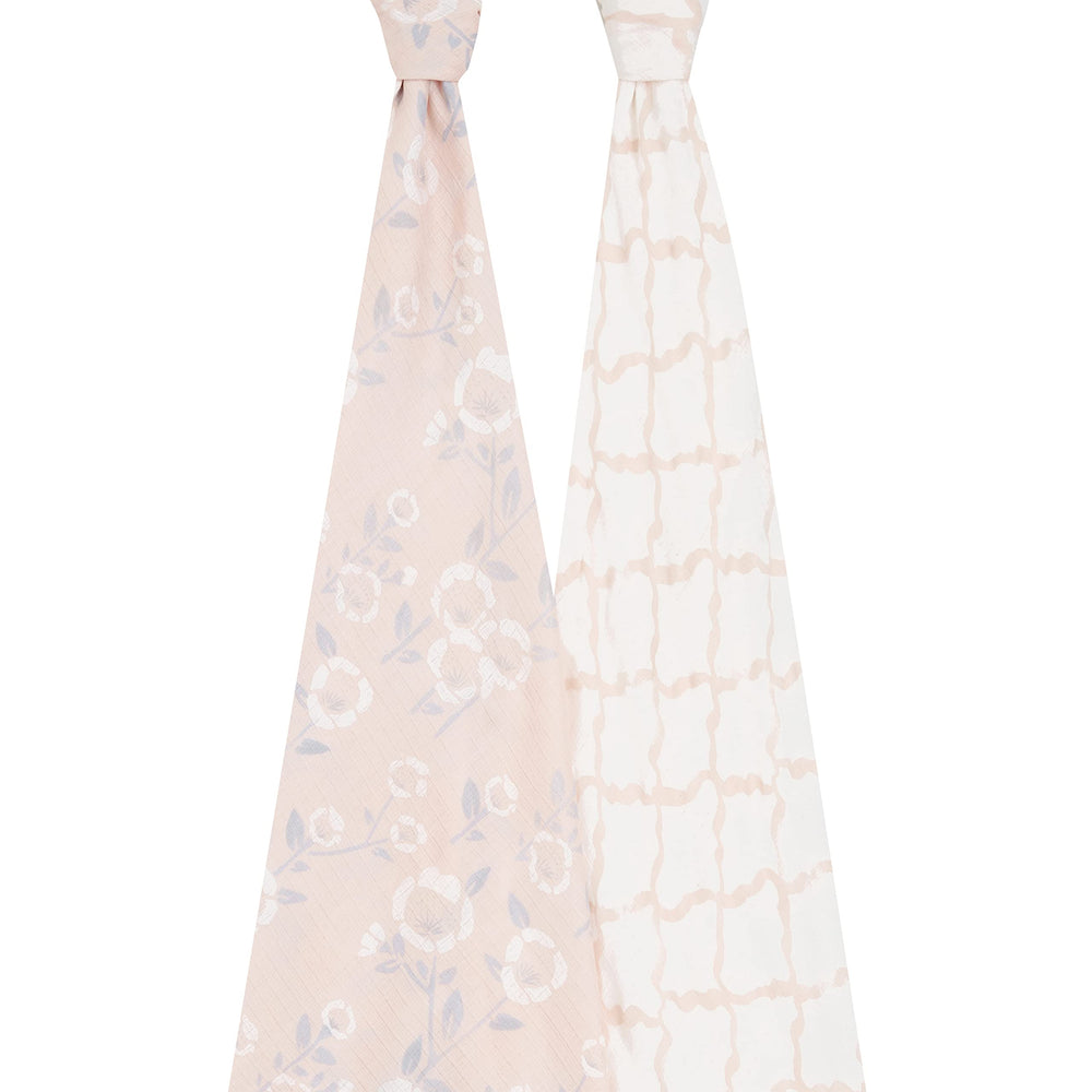 aden + anais Silky Soft Swaddle Blanket bamboo close-up, breathable and lightweight fabric.