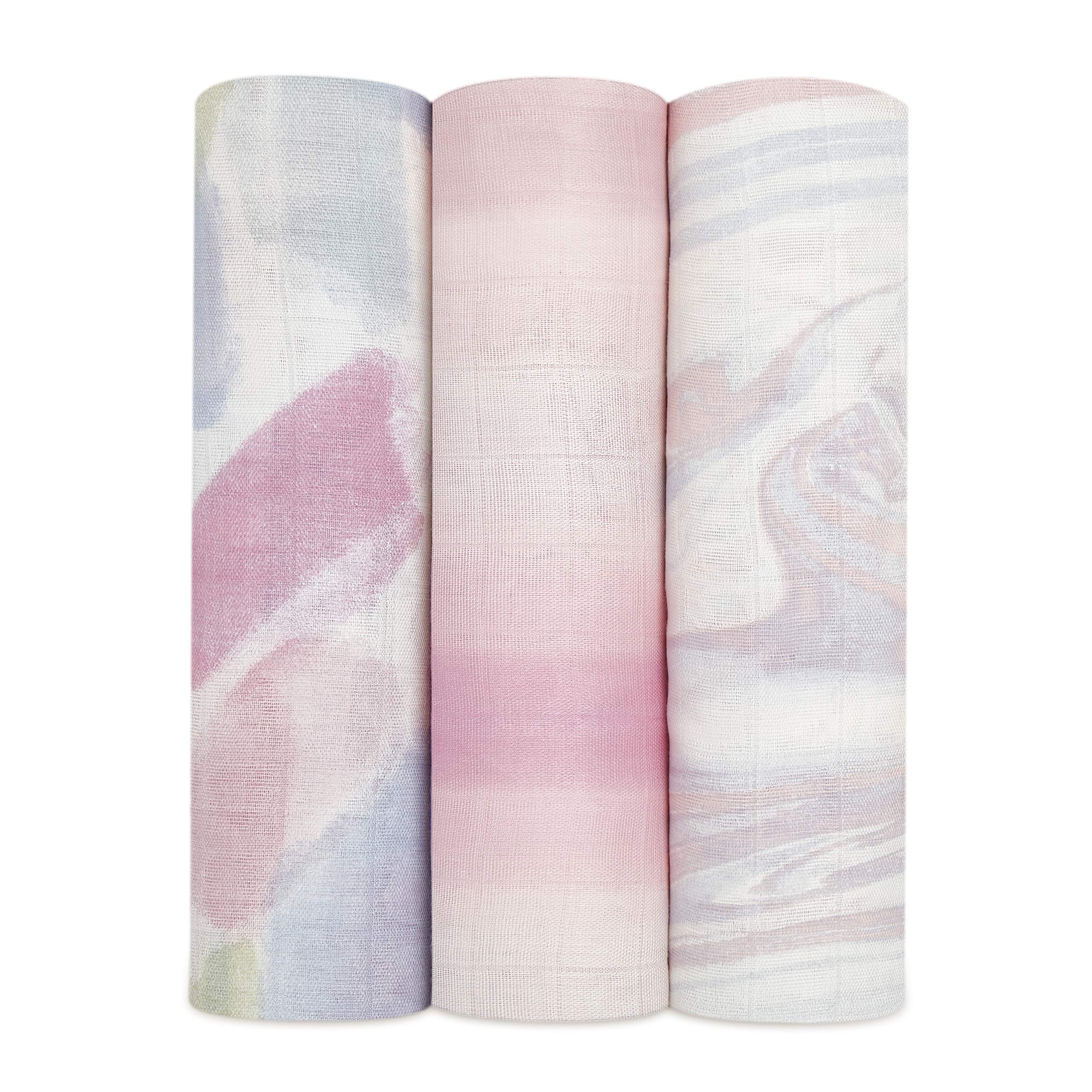aden + anais Silky Soft Swaddle Florentine pattern offers cozy newborn comfort and breathable fabric