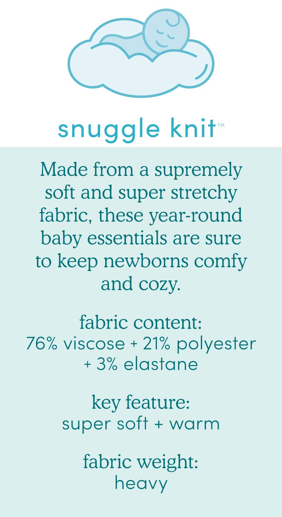 aden + anais Snuggle Knit soft stretch fabric designed for easy wrapping