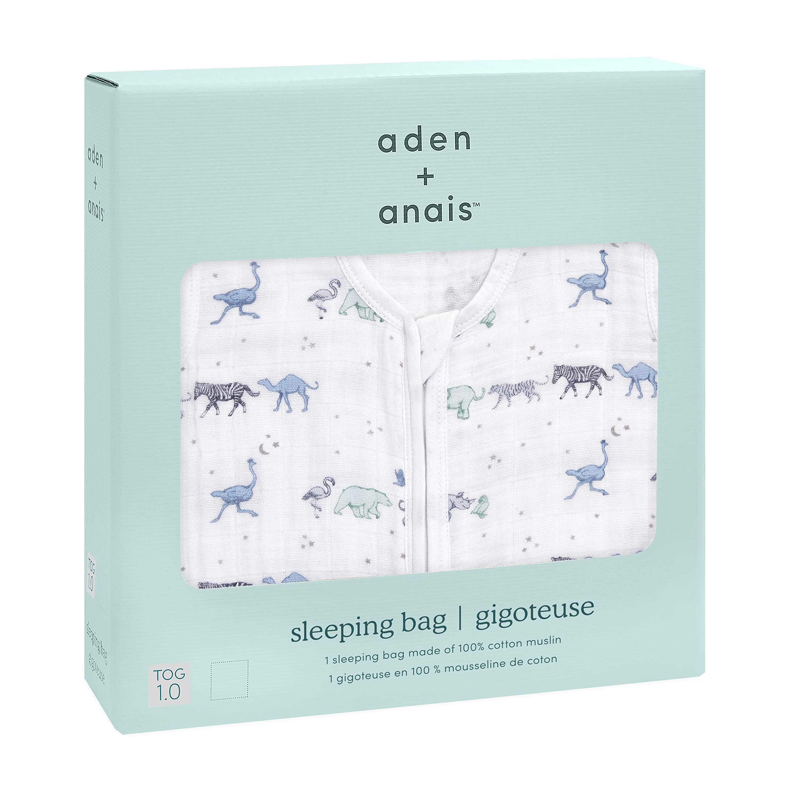 aden + anais wearable sleep sack bottom zipper for easy diaper changes