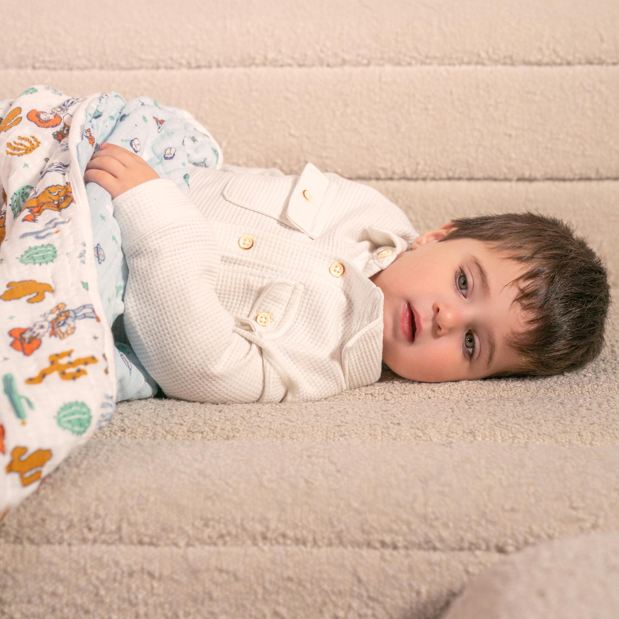 aden-anais Woody and Friends blanket durability and softness encourage years of cuddles.