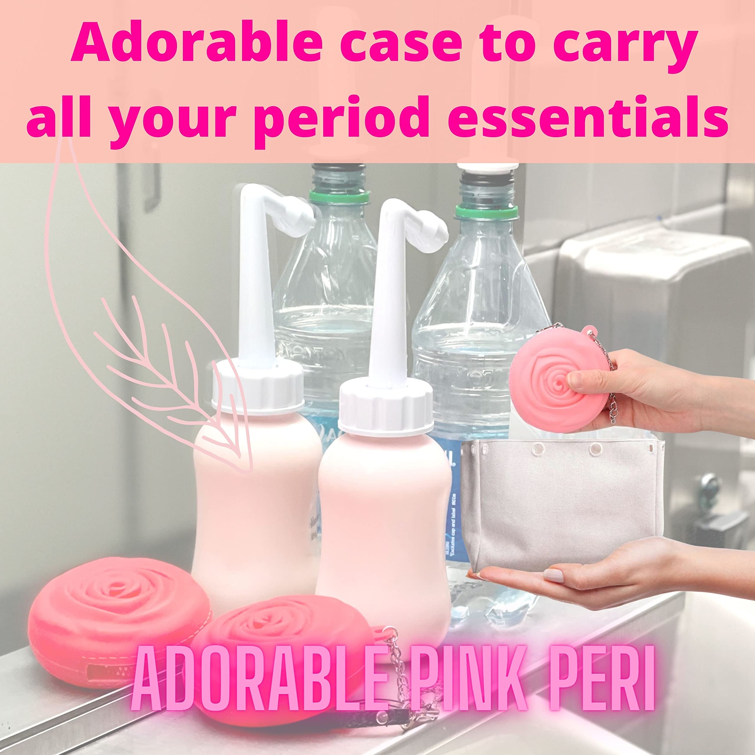 Adorable Pink Peri bag in a purse demonstrates versatile multi-use storage