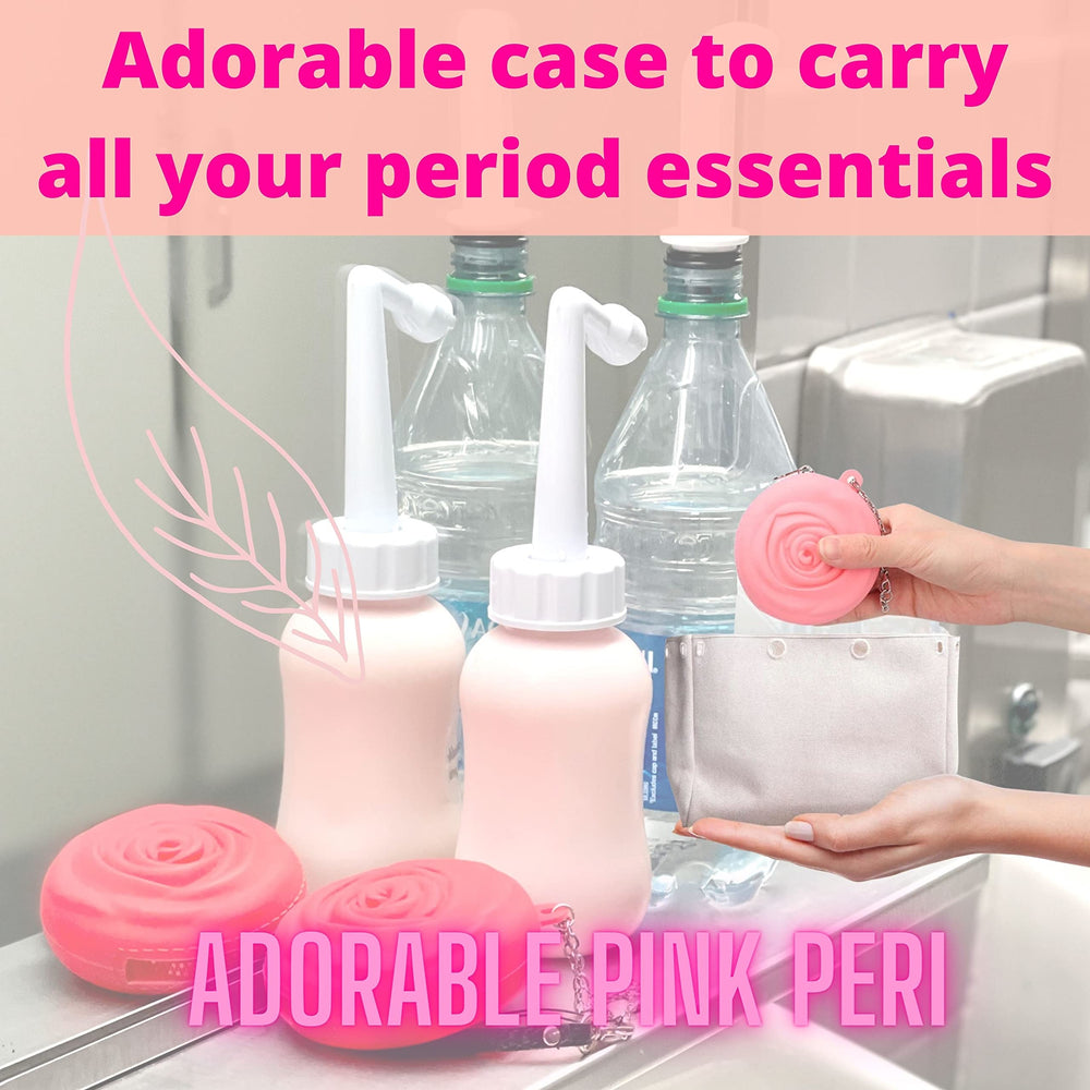 Adorable Pink Peri bag in a purse demonstrates versatile multi-use storage