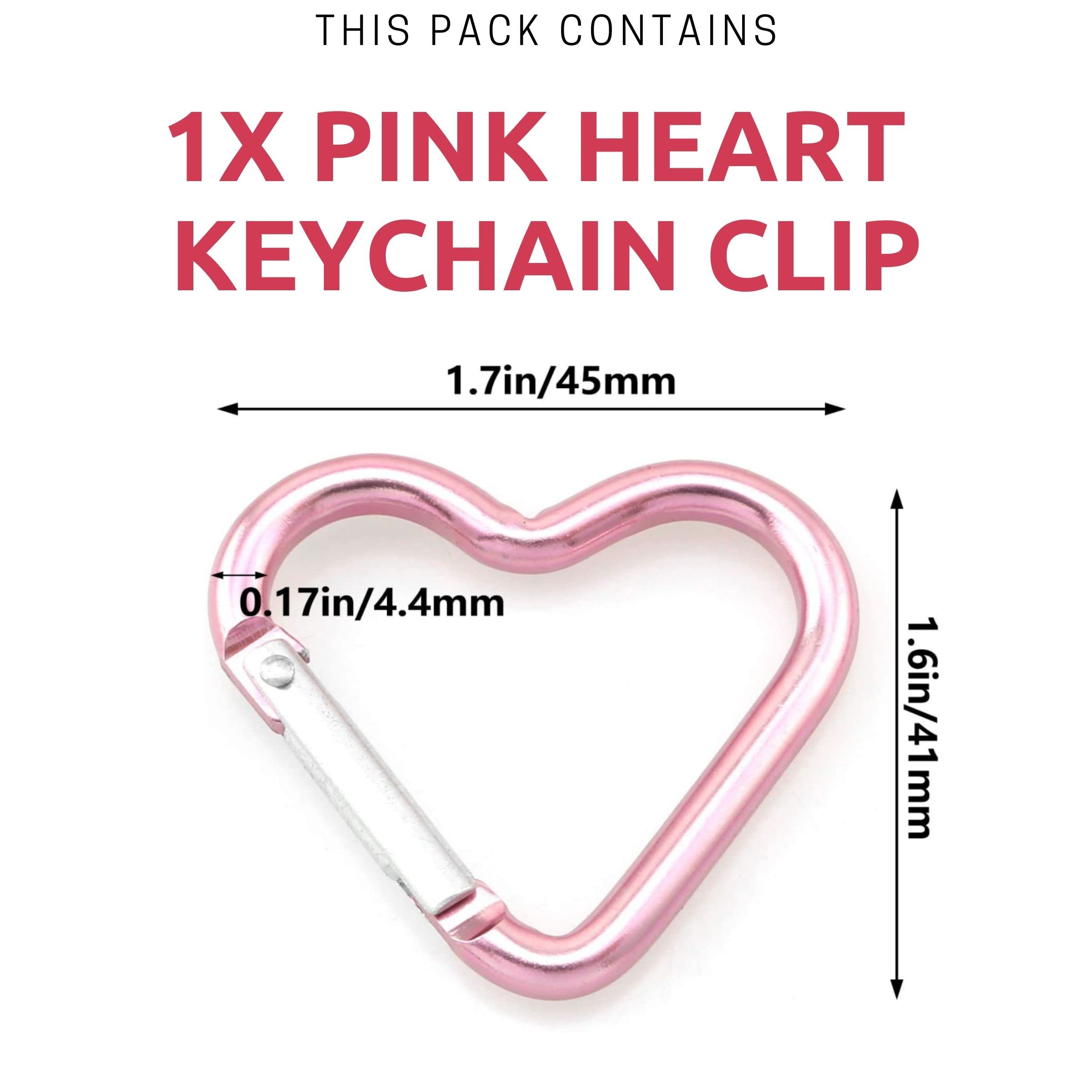 Adorable Pink Peri heart-shaped clip detail for easy attachment