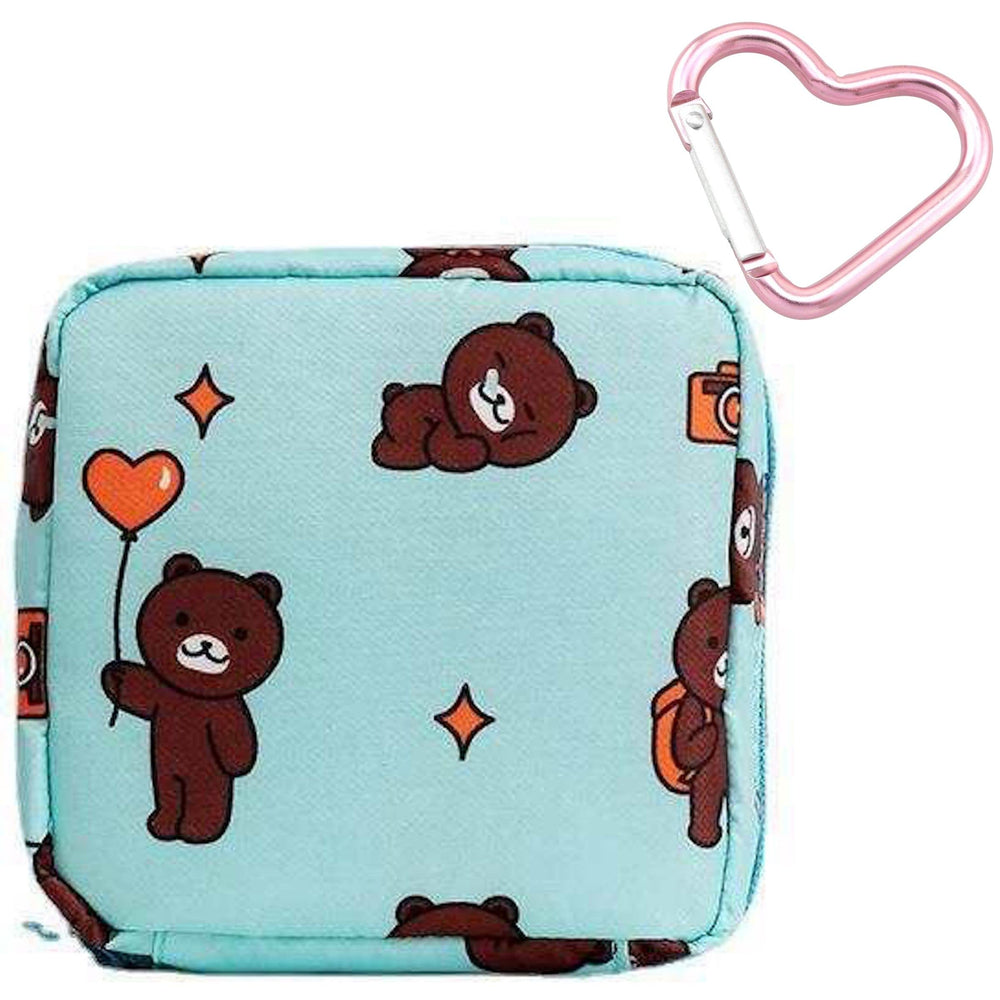 Adorable Pink Peri pocket-size bag, waterproof and portable for tidy on-the-go storage.
