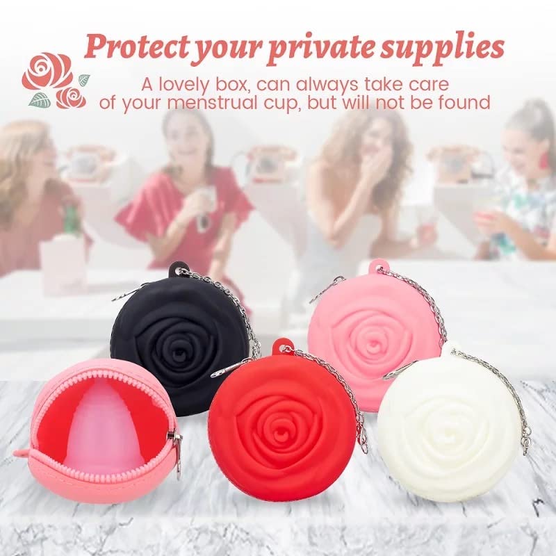 Adorable Pink Peri rose-design bag with zipper closure for privacy