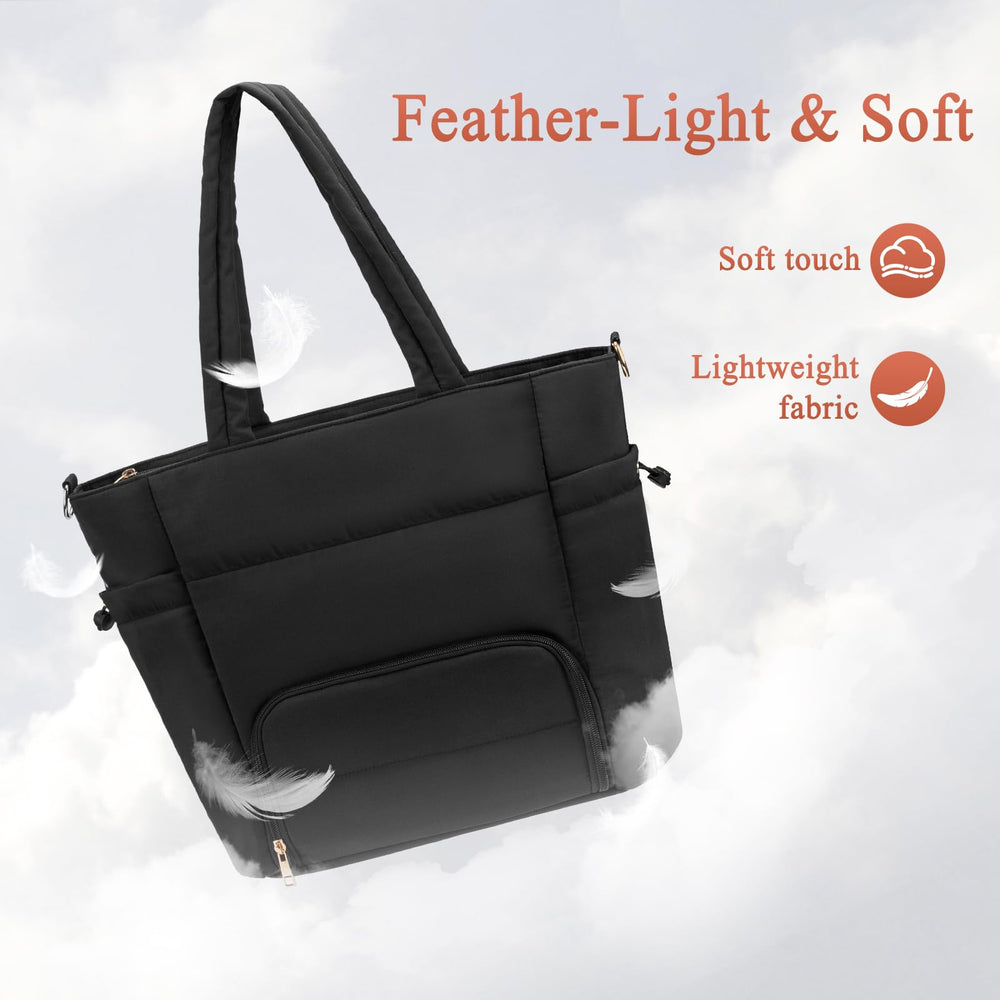 Adworte bag offers multiple pockets to organize pumps, bottles and wipes.