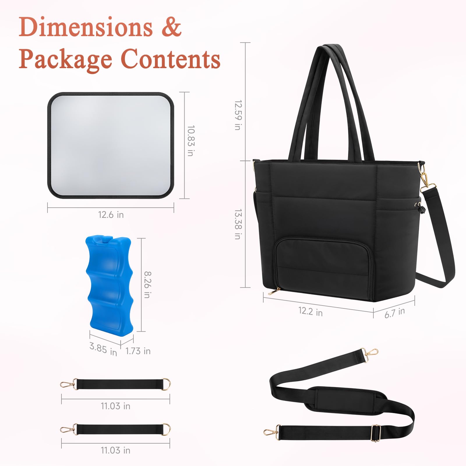 Adworte diaper tote doubles as a stylish travel or office bag.