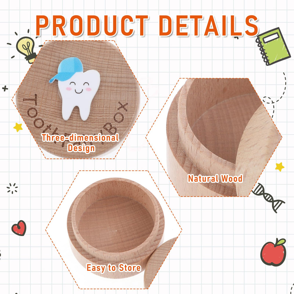 Aeaocvo baby teeth storage box keeps memories of growing up.