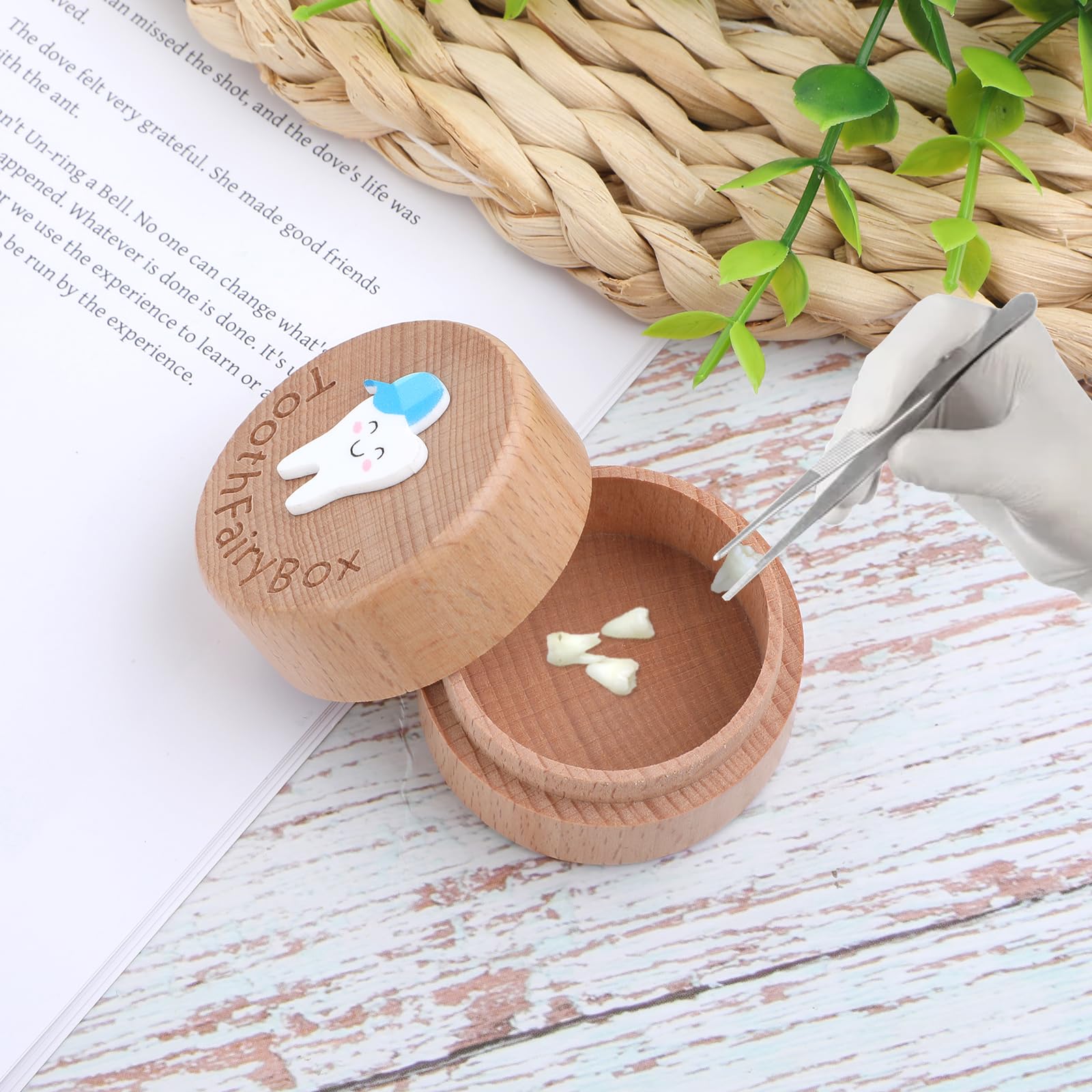 Aeaocvo wooden box side view shows durable, kid-friendly design.