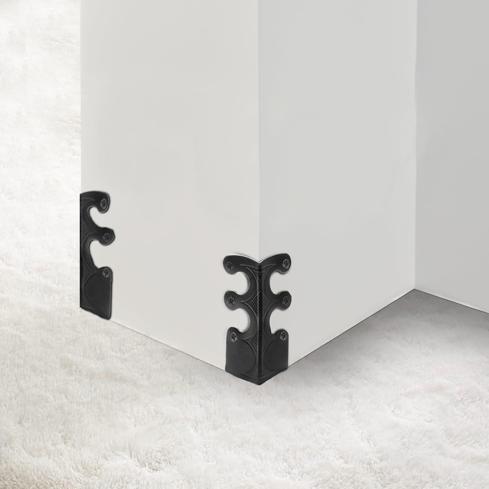 Aeloer corner protector with screws included enables quick, tool-free mounting.