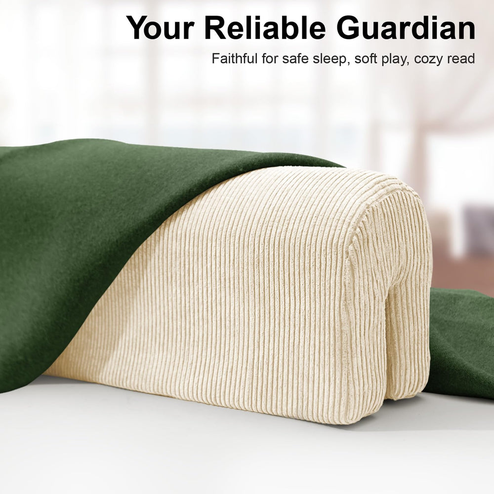 AEOCOO bed rail bumpers beige color blends with any bed setup.
