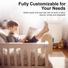 AEOCOO bed rail bumpers closeup fabric emphasizes breathable, skin-friendly texture.
