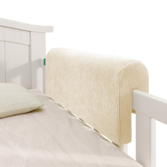 AEOCOO beige memory foam bed rail bumper provides soft protection along a rail.