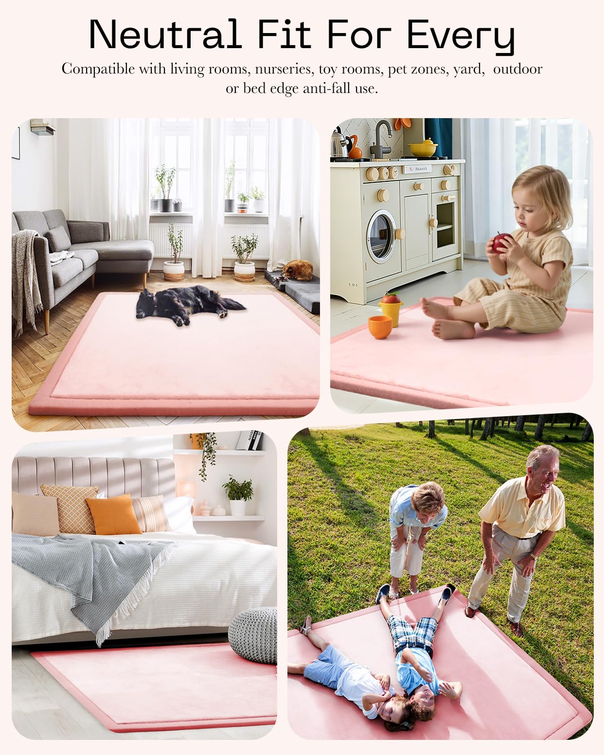 AEOCOO cushioned edges define the play area and keep little ones safe.