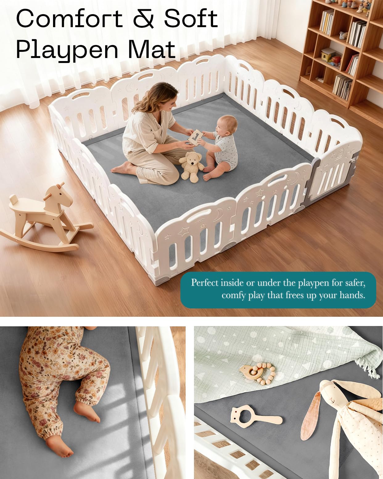AEOCOO soft velvet surface feels gentle on babies.