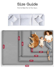 AEOCOO tatami-style grey floor mat complements modern living spaces.