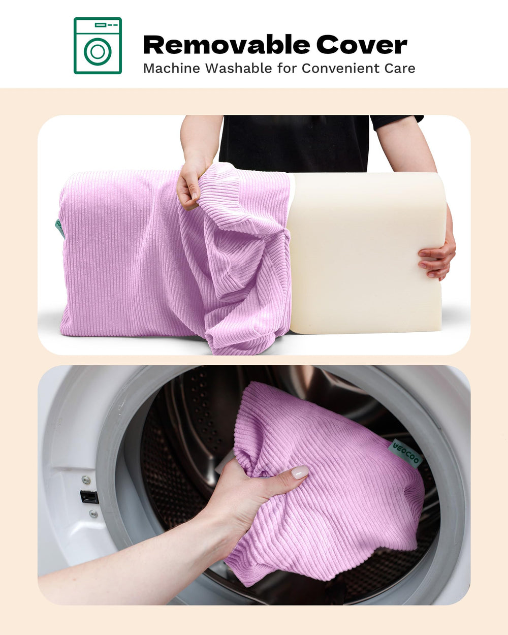 AEOCOO washable cover keeps padding clean and ready for kids.