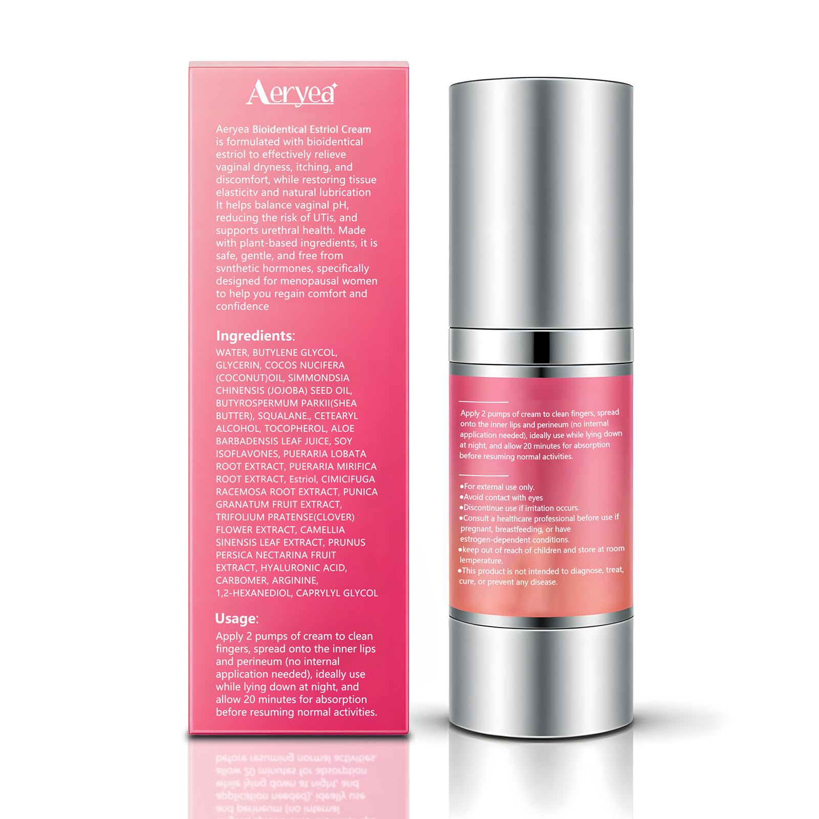 Aeryea estriol cream peach scent offers a pleasant sensory experience.