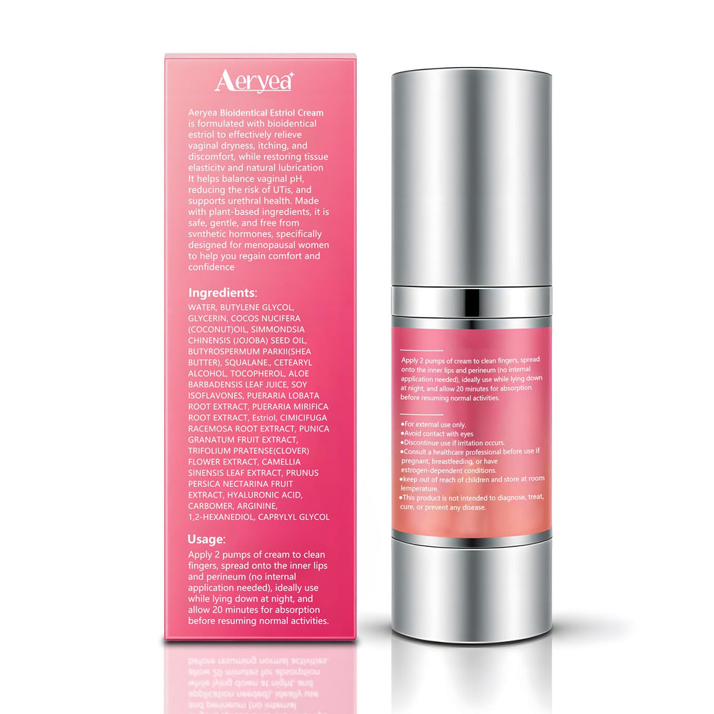 Aeryea estriol cream peach scent offers a pleasant sensory experience.