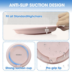 AestuWarm silicone suction base adheres to surfaces to reduce mess.