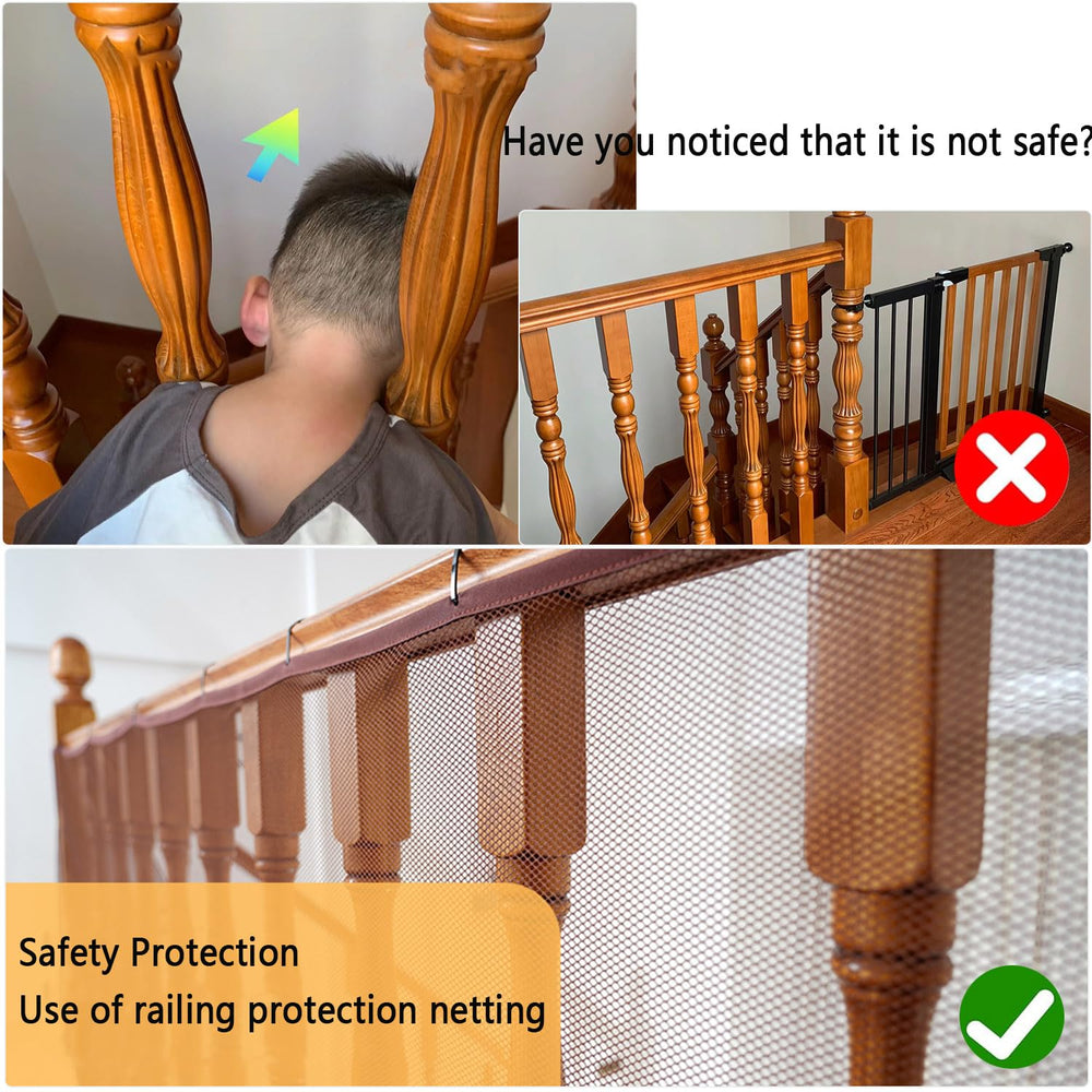 Aetherix balcony safety net being installed easily with zip ties