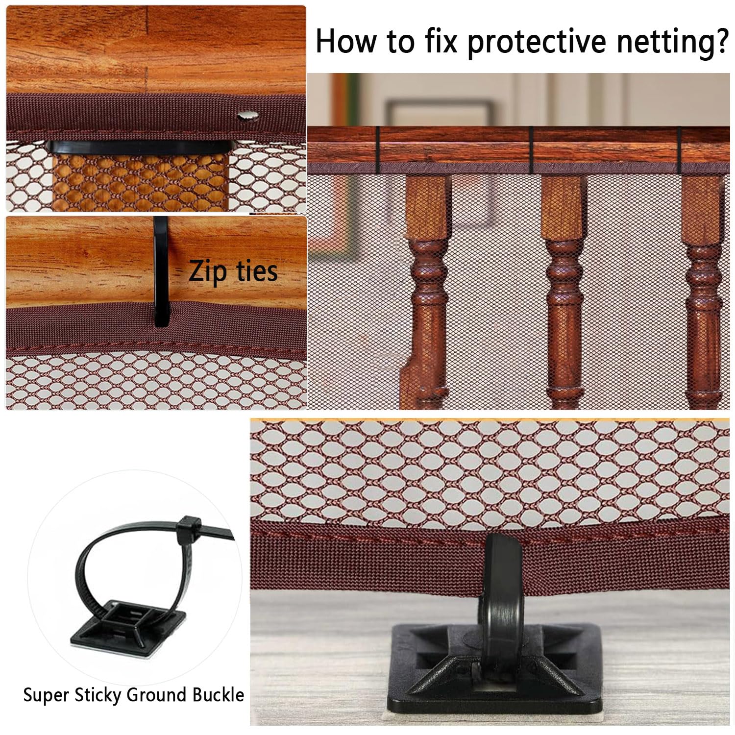 Aetherix balcony safety net weatherproof for outdoor or indoor use