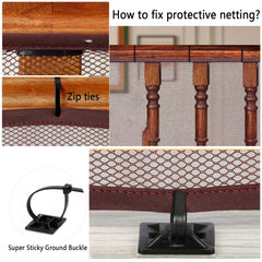 Aetherix balcony safety net weatherproof for outdoor or indoor use