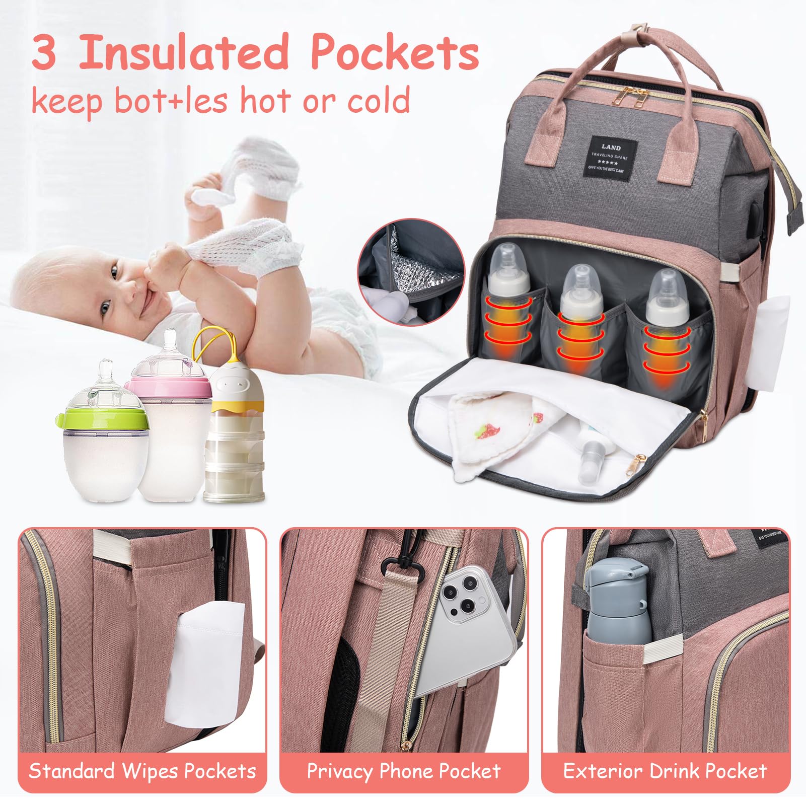 AFDLLDQM changing station pad offers soft comfort during quick diaper changes.